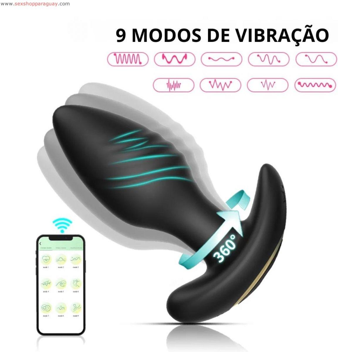 Plug Anal Vibrador Con Rotación 360° via App